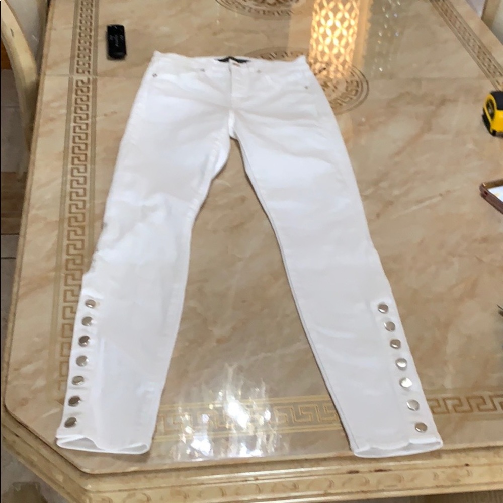 VERONICA BEARD KATE WHITE SKINNY JEANS, SZ 2/26